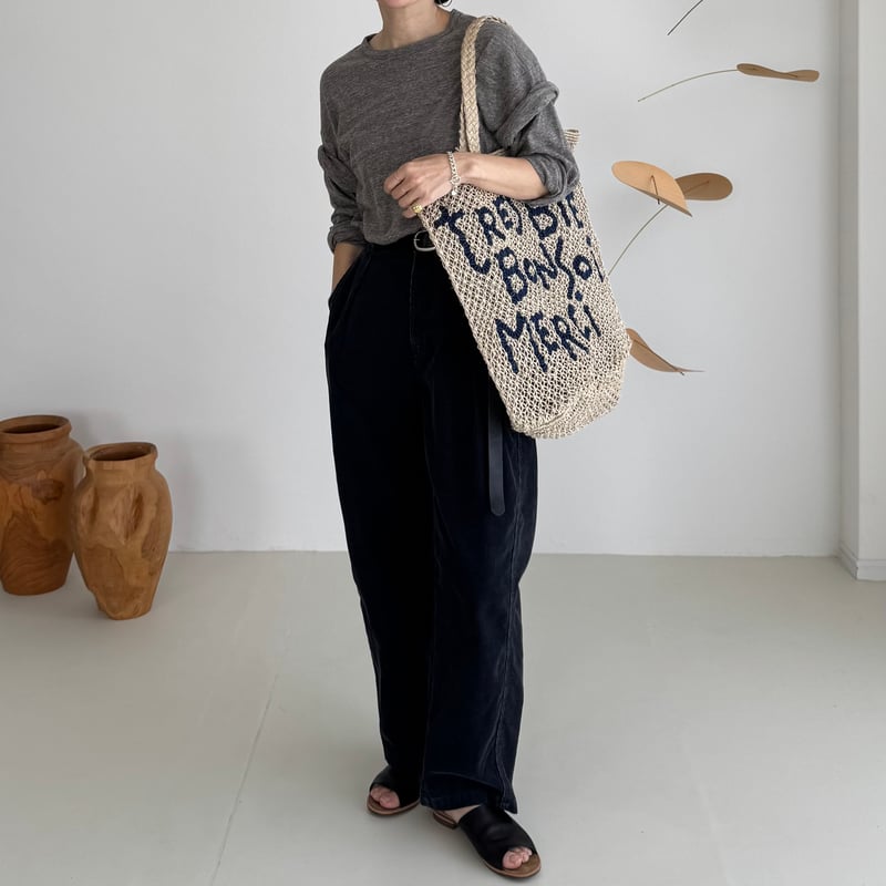 RAW MELANGE COTTON JERSEY Layered Long T-shir