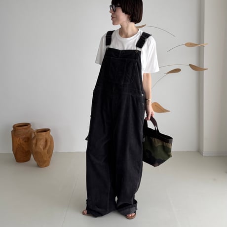 CORDUROY OVERALL  /CHACOAL NAVY