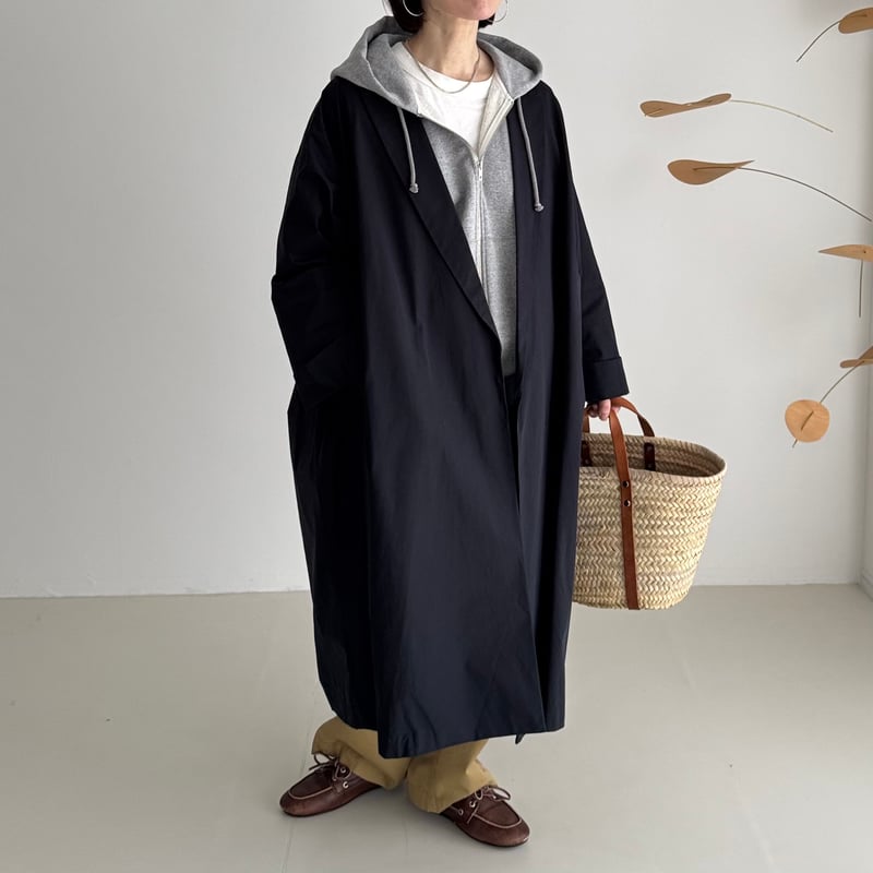 ESSENTIAL WIDE OVER TRENCH COAT/DARK NAVY |