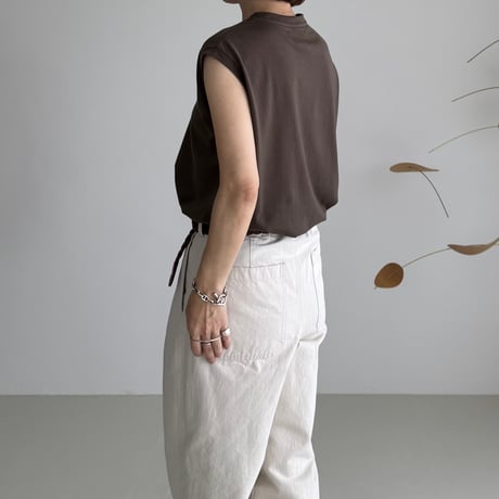 SUVIN GIZA PREMIUM POISE TANK TOP/OLIVE BROWN