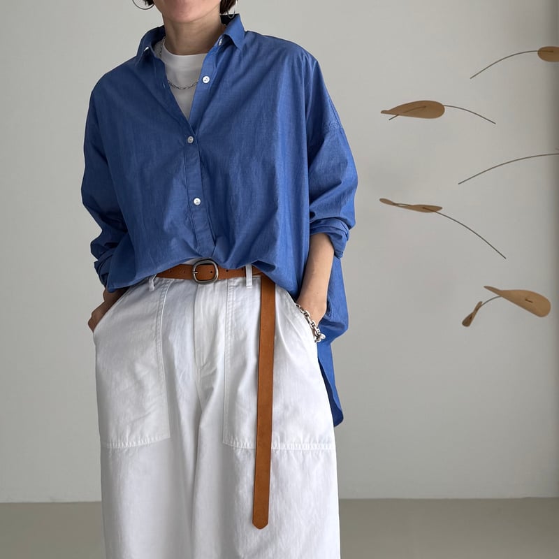 ORGANIC COTTON ROUGH MELLOW SHIRTS/MID SAX | ARGUE