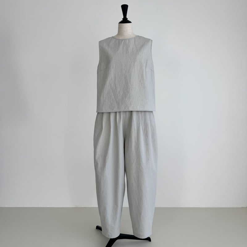 BUFFY VINTAGE SLEEVELESS BLOUSE/MIST GRAY | ARGUE