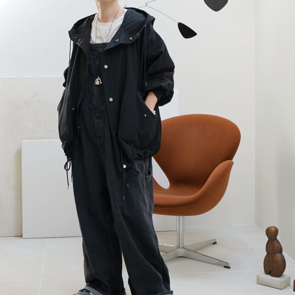 OVERSIZED LADY OVERALL DENIM/BLACK | ARGUE