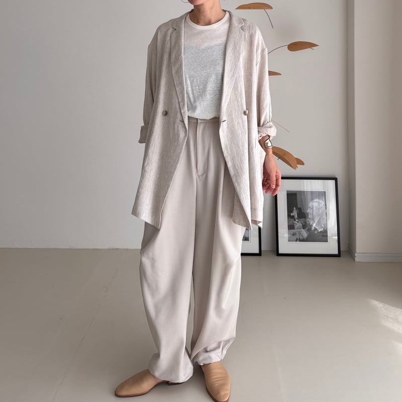 パンツ argue WOOL WIDE TUCK PANTS WOOL WIDE TUCK PANTS/BLACK | ARGUE