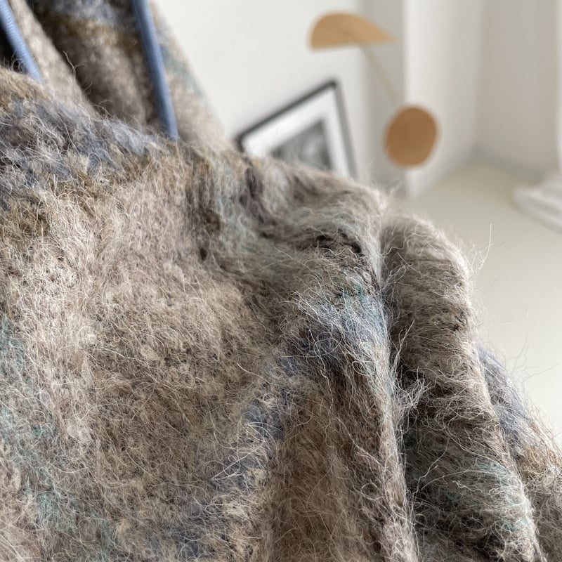 ALPACA WOOL SHAGGY SHAWL COAT | ARGUE