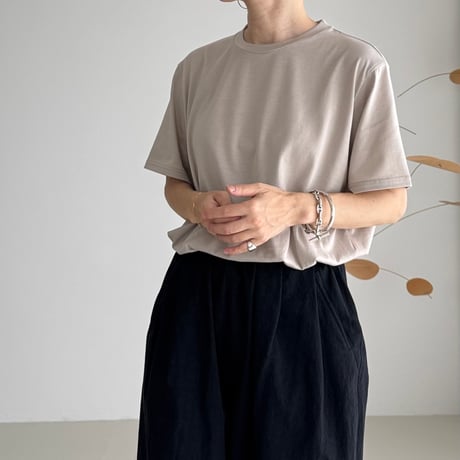 SUVIN GIZA PREMIUM POISE T-SHIRTS/NUDE BEIGE