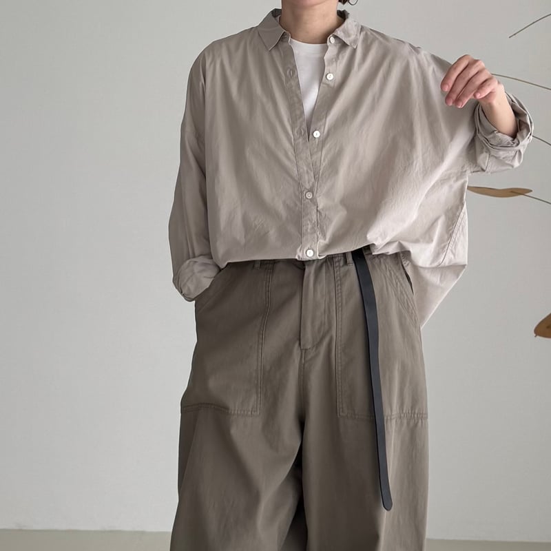 トップス organic cotton rough mellow shirt ORGANIC COTTON ROUGH MELLOW SHIRTS/WHITE | ARGUE