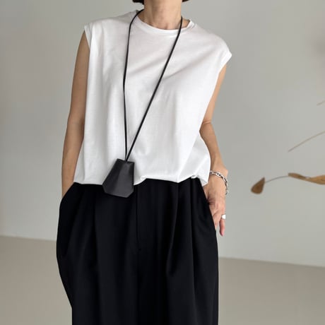 SUVIN GIZA PREMIUM POISE TANK TOP/WHITE