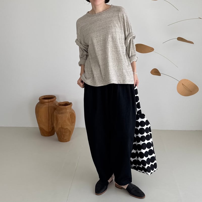 RAW MELANGE COTTON JERSEY Layered Long T-shir
