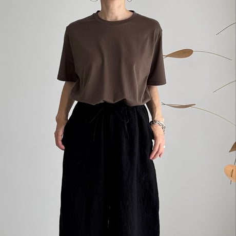 SUVIN GIZA PREMIUM POISE T-SHIRTS/OLIVE BROWN