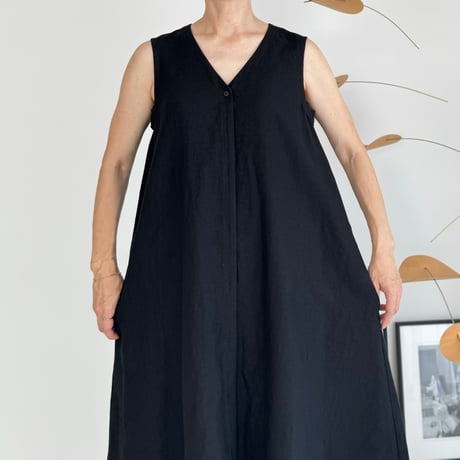 EUROPEAN FRENCH LINEN NUDON V DRESS