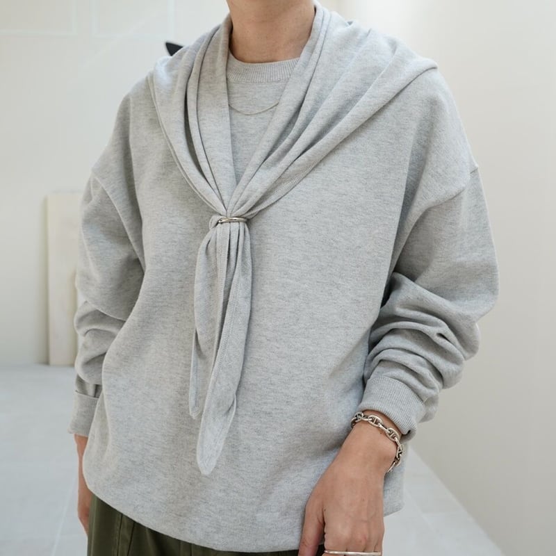 FAM CLASSIC KNIT with scarf/GRAY | ARGUE