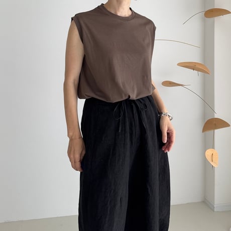 SUVIN GIZA PREMIUM POISE TANK TOP/OLIVE BROWN