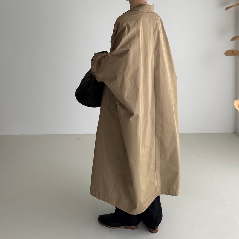 ESSENTIAL WIDE OVER TRENCH COAT/CAMEL BEIGE