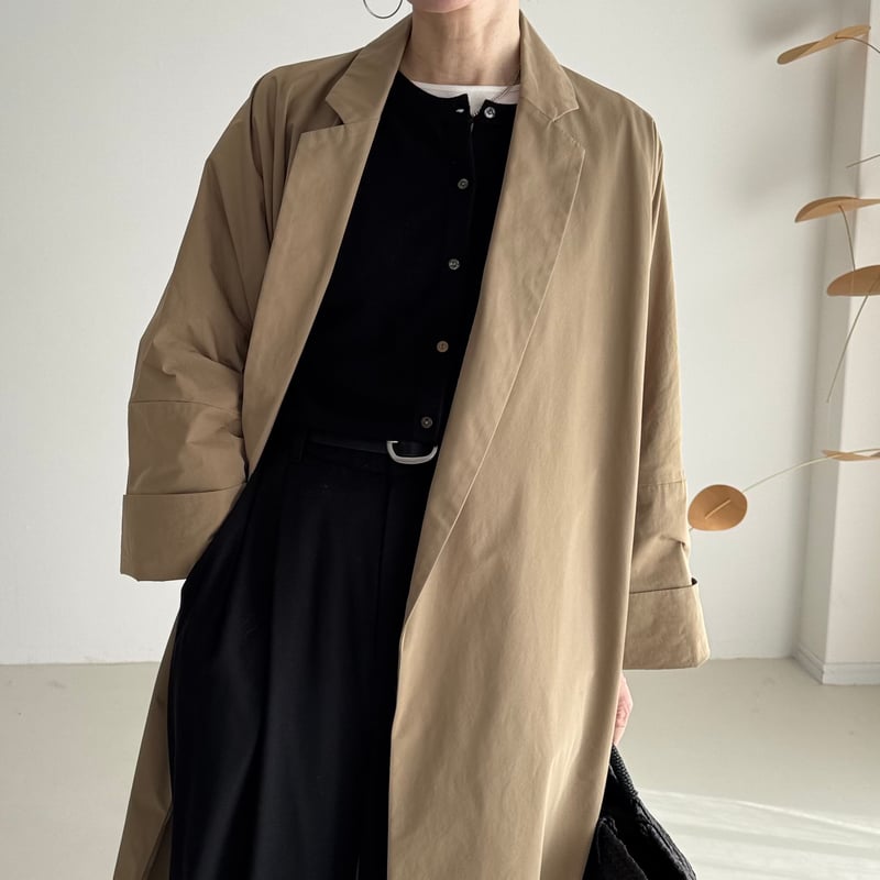 ジャケット・アウター argue ESSENTIAL WIDE OVER TRENCH COAT ESSENTIAL WIDE OVER TRENCH COAT/CAMEL BEIGE
