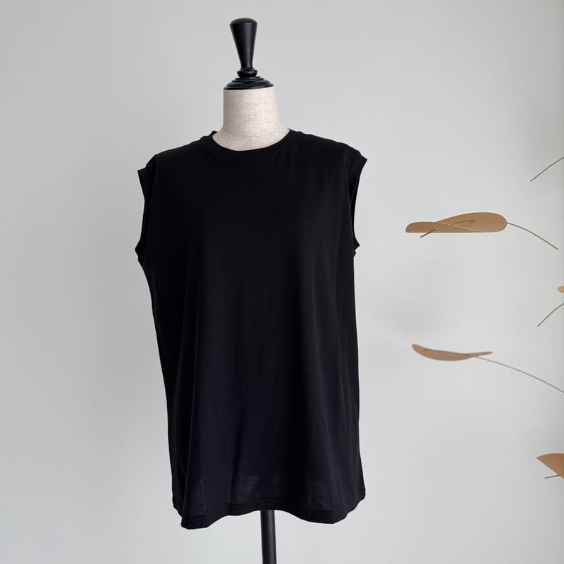 SUVIN GIZA PREMIUM POISE TANK TOP/BLACK | ARGUE