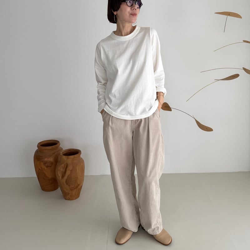 【ARGUE】COTTON RELIEF T/whiteサイズ2 COTTON RELIEF LT/WHITE | ARGUE