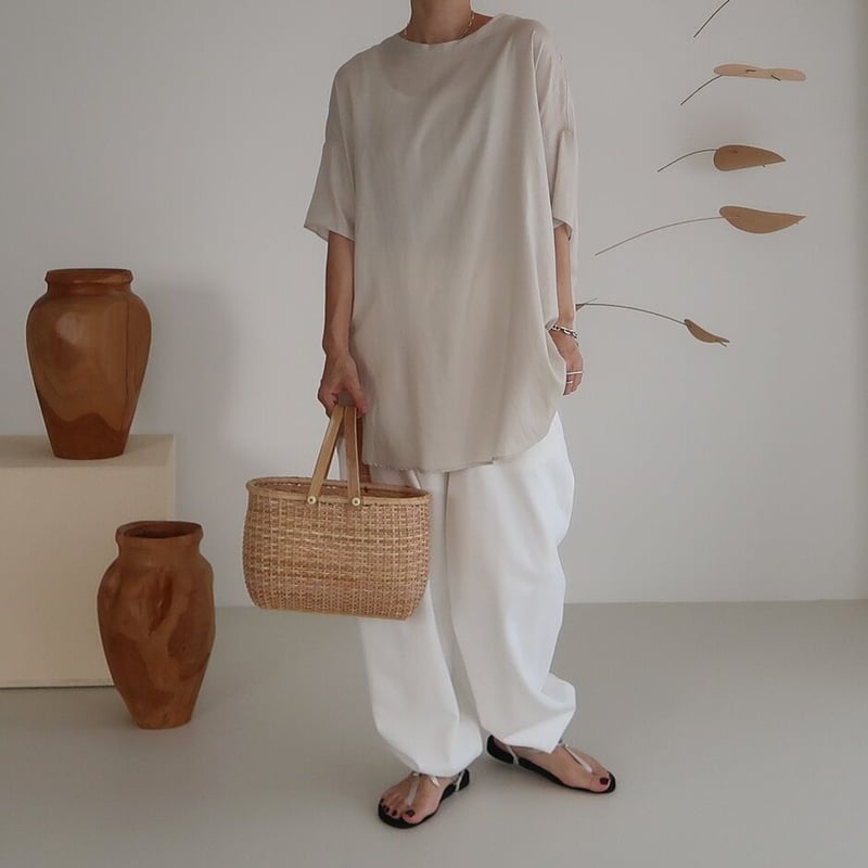 argue／ORGANIC COTTON CUPRA BLOUSE