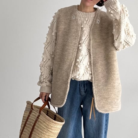 LEYERED QUILTING＆WOOLBOA JUMPER