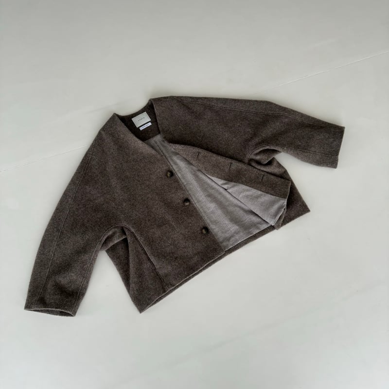 BISHU-WOOL SHAGGY SHORT JACKET COAT/ TUCHI | ARGUE