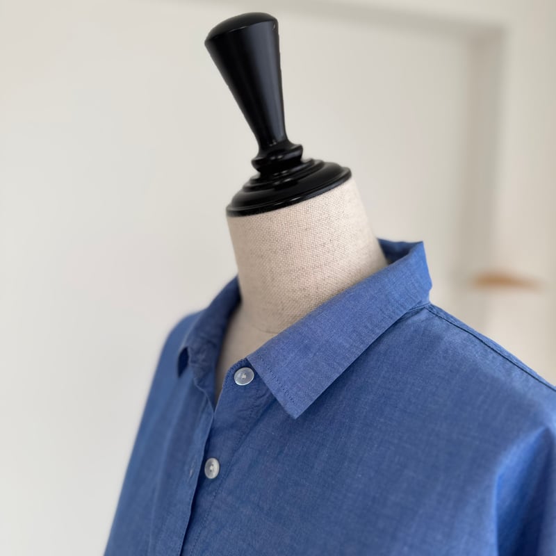 ORGANIC COTTON ROUGH MELLOW SHIRTS/MID SAX | ARGUE