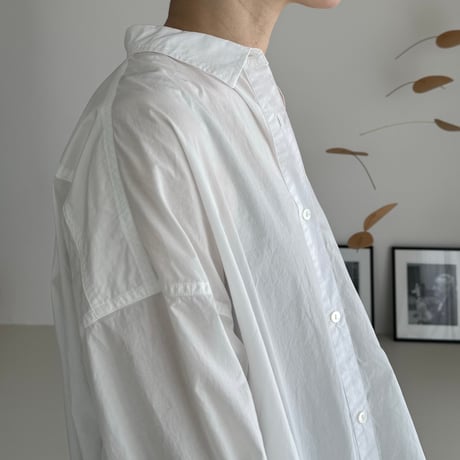 ORGANIC COTTON ROUGH MELLOW SHIRTS/WHITE