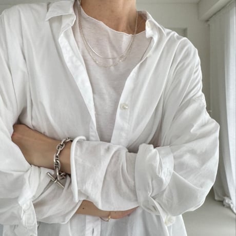 ORGANIC COTTON ROUGH MELLOW SHIRTS/WHITE