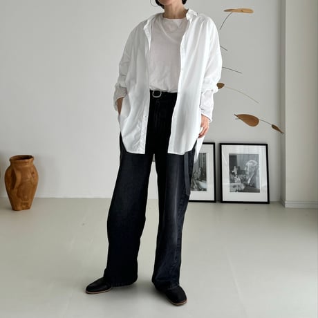 ORGANIC COTTON ROUGH MELLOW SHIRTS/WHITE