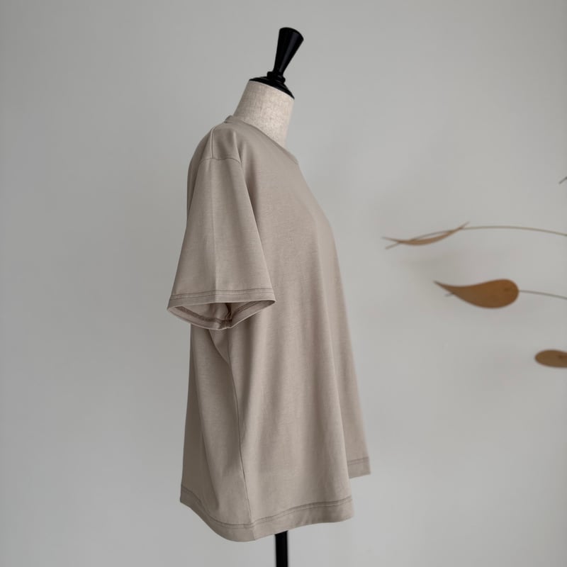 トップス ARGUE/SUVIN GIZA PREMIUM POISET-SHIRTS SUVIN GIZA PREMIUM POISE T-SHIRTS/NUDE BEIGE |