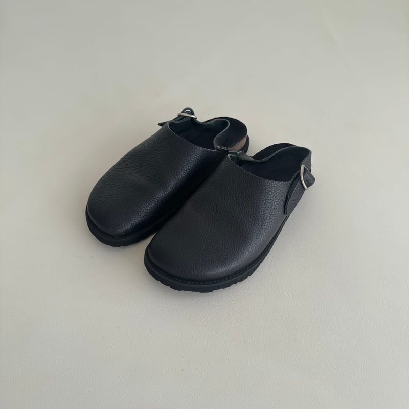 OBLIQUE SABO SHOES / SINGLE LETHER (BLACK) | ARGUE