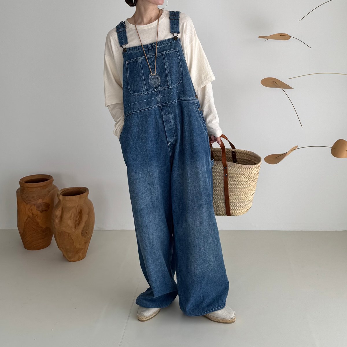 RAW MELANGE COTTON JERSEY Layered Long T-shir
