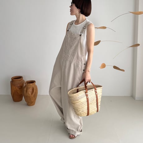 CORDUROY OVERALL / SAND BEIGE