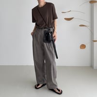 SUVIN GIZA PREMIUM POISE T-SHIRTS/OLIVE BROWN