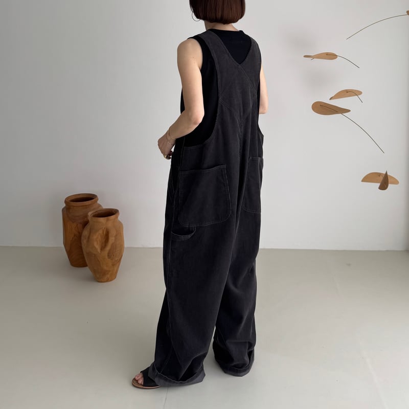 CORDUROY OVERALL /CHACOAL NAVY | ARGUE