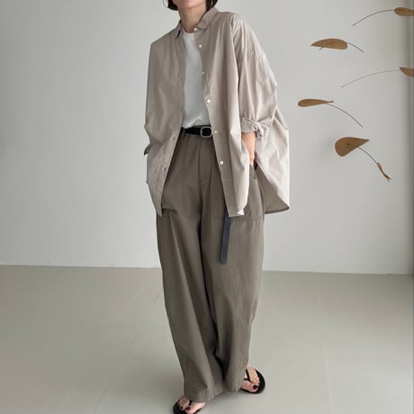 ORGANIC COTTON ROUGH MELLOW SHIRTS/GRAGE