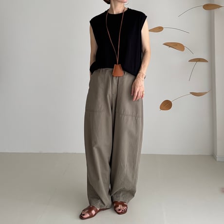 SUVIN GIZA PREMIUM POISE TANK TOP/BLACK