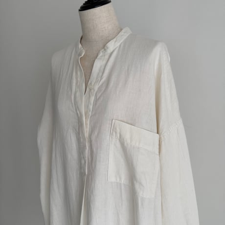 LINEN COTTON DENIM SHIRT TUNIC