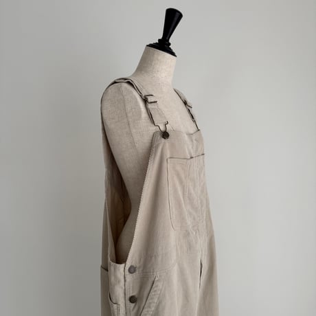 CORDUROY OVERALL / SAND BEIGE