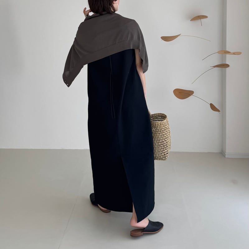SEERSUCKER DRESS /BLACK | ARGUE