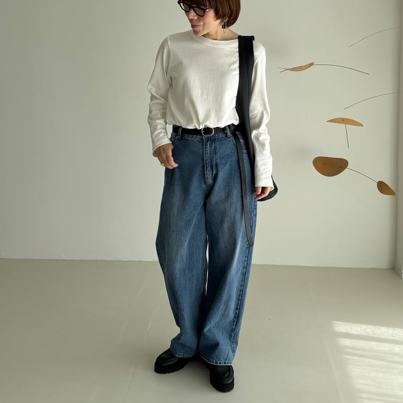 トップス ARGUE cotton relief T shirt COTTON RELIEF LT/BLACK | ARGUE