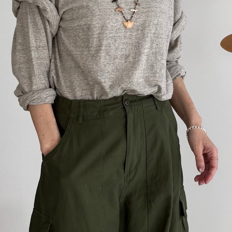 RAW MELANGE COTTON JERSEY Layered Long T-shir