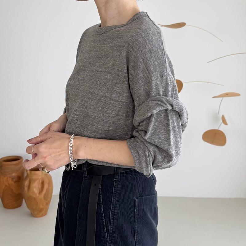RAW MELANGE COTTON JERSEY Layered Long T-shir