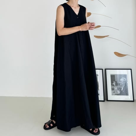 EUROPEAN FRENCH LINEN NUDON V DRESS