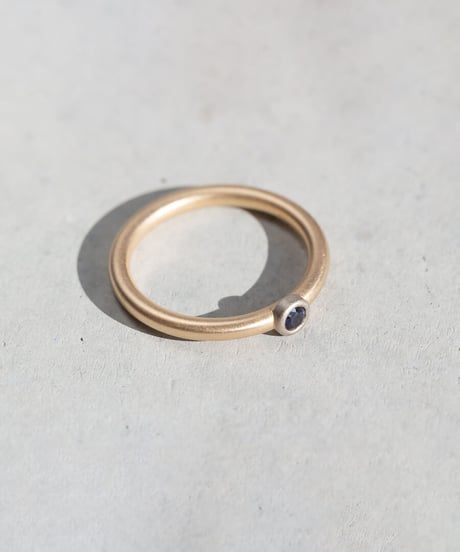 Sapphire SOLITAIRE  RING -K18-