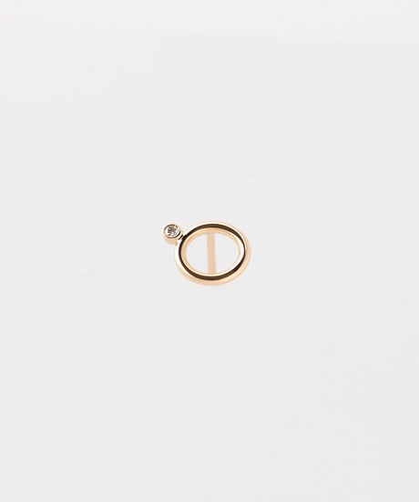 TONE Dia circle pierce -K18-