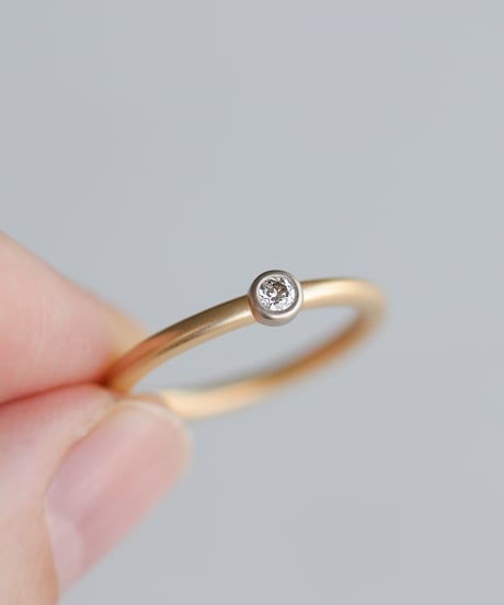Diamond SOLITAIRE  RING -K18-