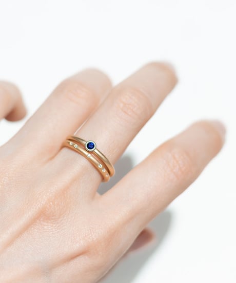 Sapphire SOLITAIRE  RING -K18-