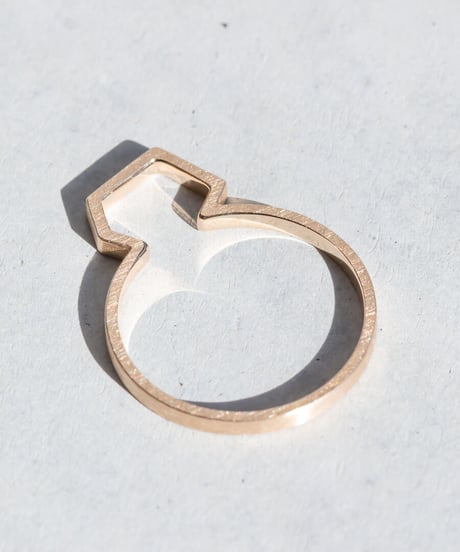 OUTLINE hexagon ring -K14-