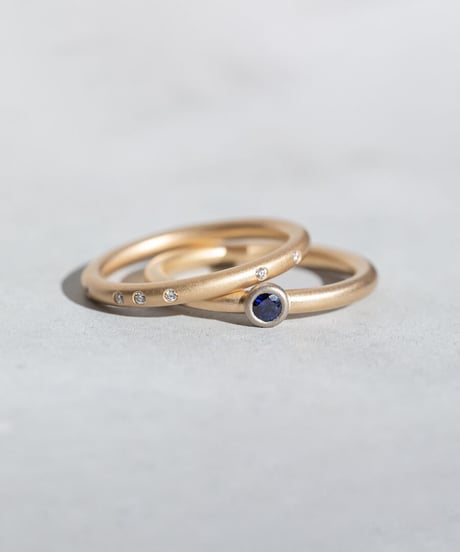 Sapphire SOLITAIRE  RING -K18-