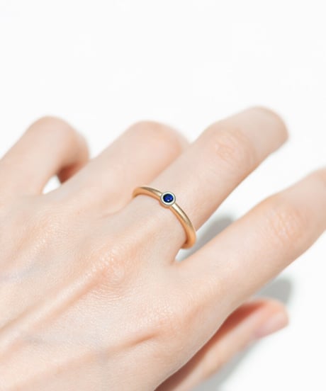 Sapphire SOLITAIRE  RING -K18-